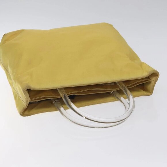 PRADA Hand Bag Nylon Yellow Silver Auth 128229 - Picture 7 of 14
